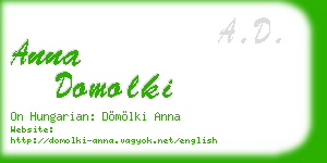 anna domolki business card